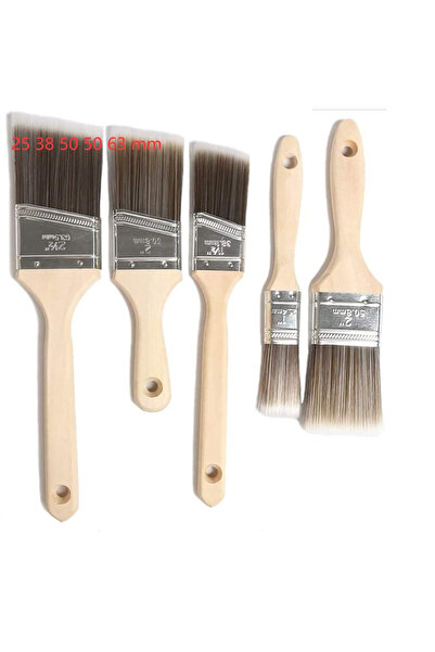 Choice White coffee-5Pcs 5Pcs Paint Brush Set White Coffee-colored Paint Long...