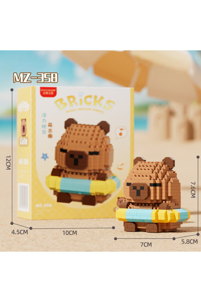 Choice4 لا صندوق MZ-358 دمية لطيفة كابي كابيبارا بالا الإبداعية بناء blks كاب...