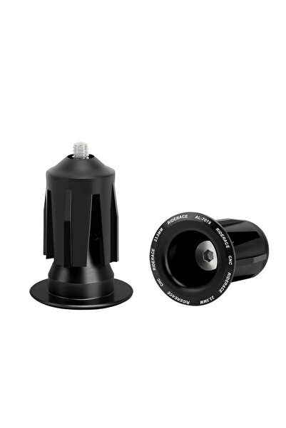 Choice زوج واحد من سدادات طرفية لمقود الدراجة باللون الأسود، مصنوعة من سبائك ...