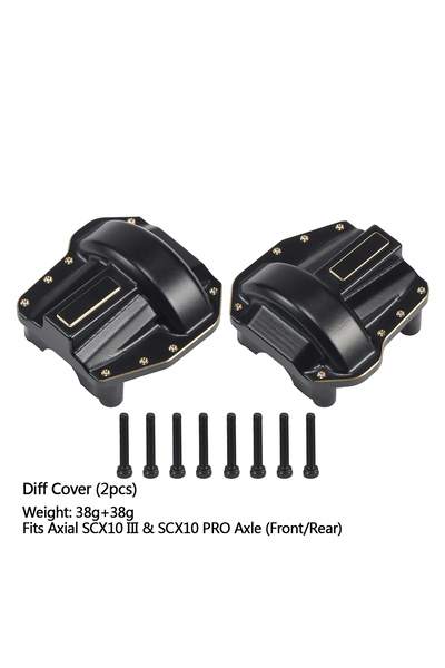 choice2 Diff Cover 2PCS Black Brass Weights Steering Knuckles Portal Cover Se...