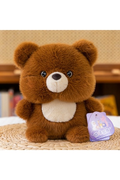 Choice دمية دب بني لطيفة من القطيفة، دمية رفيقة على شكل فيل أنمي، أرنب، دب، ب...