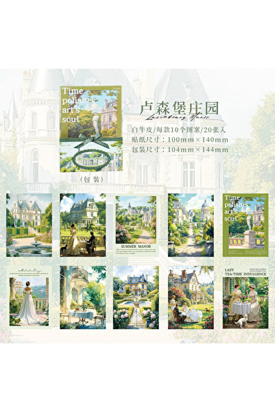 Choice C 20 pcs/pack Four Seasons Landscape material paper Decor Diary Album ...