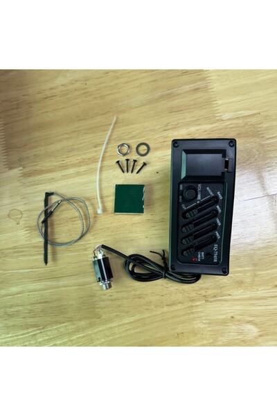 Choice لاقط صوت جيتار أكوستيك أسود من أوفايشن، قطعة واحدة، معادل صوت رباعي ال...