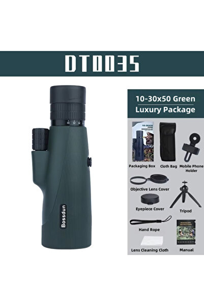 Choice Green 10-30x50mm Zoom Monocular Telescope with Bak4 Prism - Long Range...