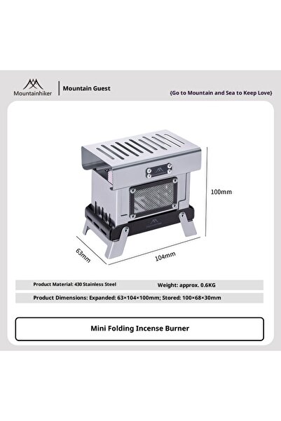 Choice مبخرة بخور محمولة عتيقة الطراز من الفولاذ المقاوم للصدأ من ماركة ماونت...