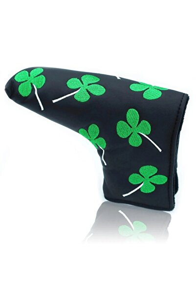 Choice Clover Black Golf Putter Head Cover, Blade Club PU Leather Protector, ...