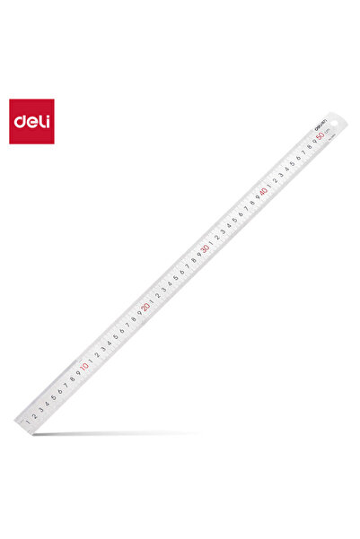 Deli 50cm Stainless Steel Ruler for Students And Woodworkers Straight Edge Me...