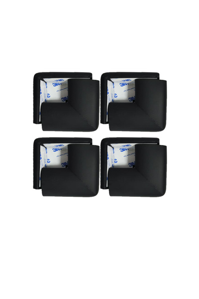 Choice 8pcs Black 4pcs Soft Baby Proofing Corner Guards - Pre-Taped Table Cor...