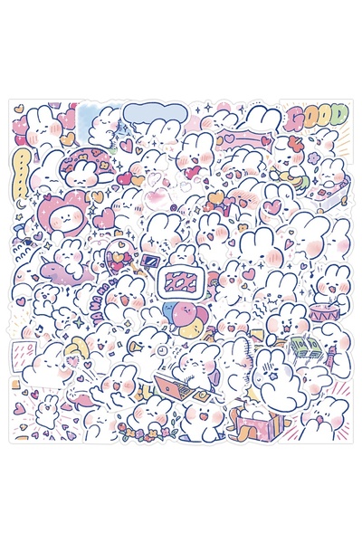 Choice 100PCS 100/50PCS Cute Mongmong Rabbit Graffiti Stickers For Diary Suit...