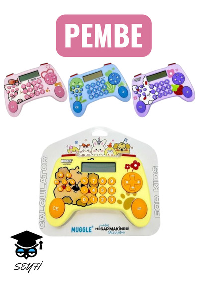SEYFİKİRTASİYE oyun konsolu şekilli hesap makinesi mini 8x11 cm PEMBE