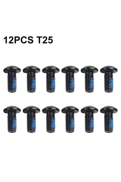 Choice 12pcs 12/50Pcs Bicycle Brake Disc Bolts M5x12mm Steel Disc Pad Fixing ...
