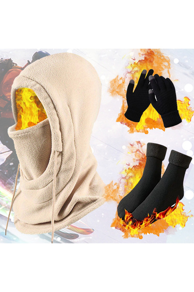 Choice 3PCS(Set) Winter Balaclava Gloves Socks 3PCS Set, Thermal Skiing Hikin...