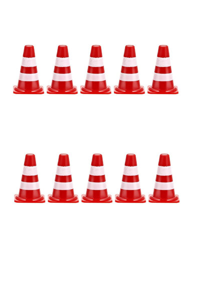 Choice 10pcs Mini Traffic Cones, Tiny Simulation Red Safety Roadblk Cake Topp...