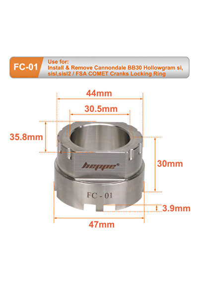 Choice أداة فك ذراع التدوير للدراجة FC-01 من هيبي، مفتاح ربط لتركيب وإزالة حل...