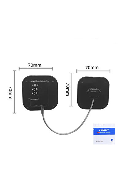 Choice قفل أمان للأطفال مربع أسود اللون، قطعة واحدة، قفل باب الثلاجة أو الخزا...