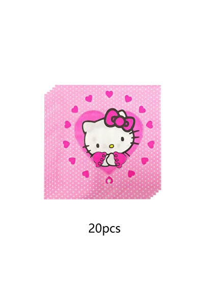 Miniso ٢٠ قطعة من لوازم حفلات سانريو هيلو كيتي، مناديل لتزيين حفلات أعياد ميل...