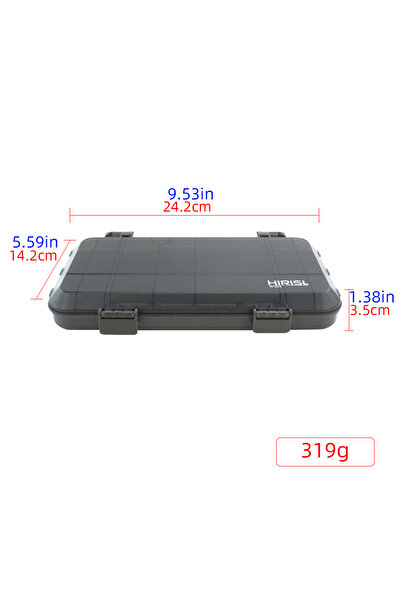 HIRISI صندوق تنظيم صيد سمك الشبوط W503 ذو سعة كبيرة، يحتوي على أقسام متعددة ا...