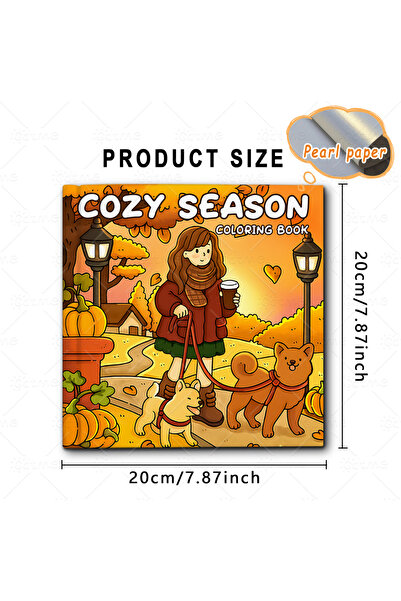 Choice كتاب تلوين "موسم دافئ" للكبار، مقاس 20×20 سم، 24 صفحة، برسومات كرتونية...