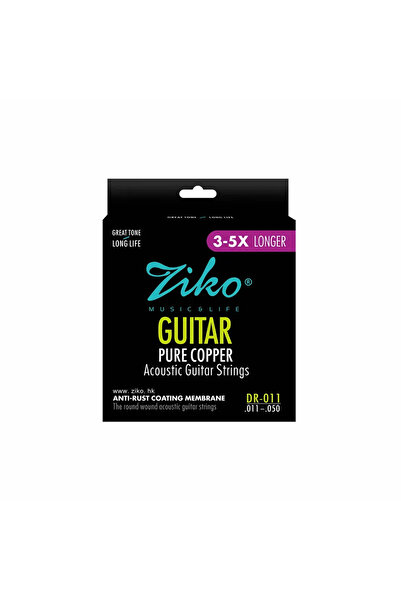 Choice DR-011 ZIKO Acoustic Guitar String Red Copper Coated DR-010 DR-011 DR-...