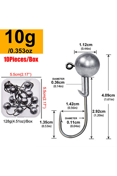 Choice علبة واحدة من خطافات الصيد JYJ بوزن 10 غرامات، 1 غرام، 2 غرام، 3 غراما...