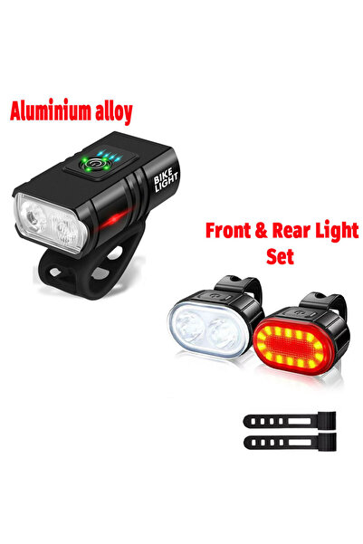 Heinast A Set Smart Bicycle Light Rainproof USB LED 3000mAh MTB Front Light H...