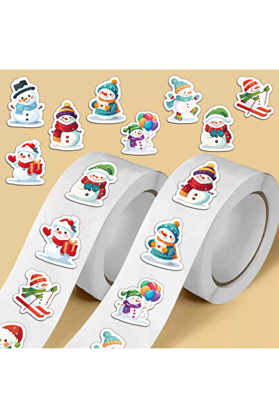 Choice ٥٠٠ قطعة من ملصقات عيد الميلاد الجديدة ذات الحواف المتقاطعة، ملصقات رج...