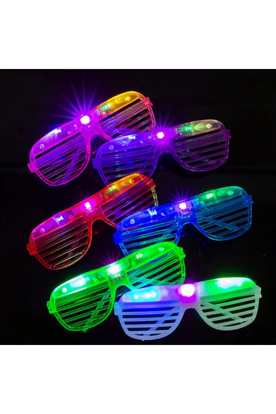 Choice ١٠ قطع من أغطية المصابيح بألوان نيون، نظارات مضيئة بتقنية LED، زينة لح...