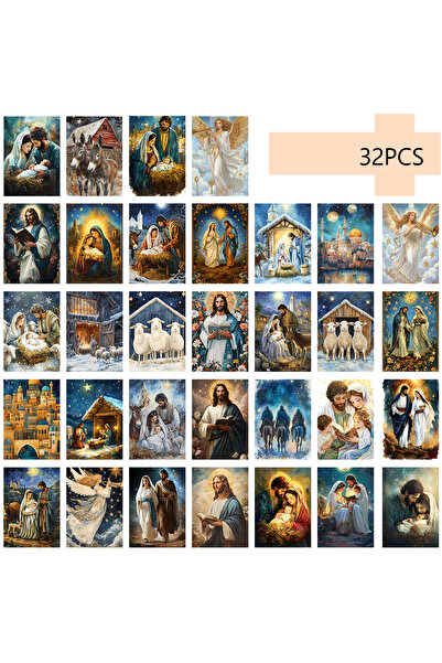 Choice Mixed Color 32cps, Christmas postcards, the birth of Jesus, birthday/a...