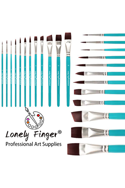 Choice مجموعة فرش رسم الوجه الزرقاء (12 قطعة) - فرش عالية الجودة لرسم الوجه ب...