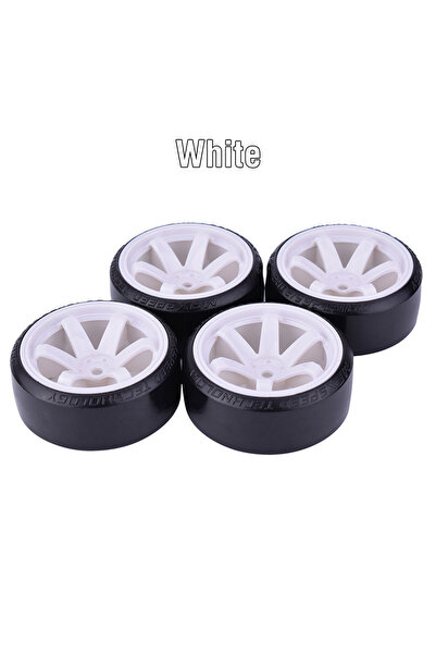 Choice إطارات بيضاء صلبة بنمط مميز، 4 قطع، عجلات سداسية 12 مم، مناسبة لسيارات...