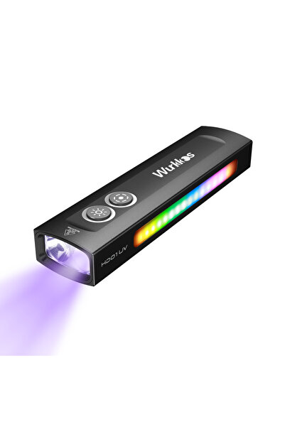 Choice مصباح يدوي متعدد الوظائف بالأشعة فوق البنفسجية من ووركوس HD01، أسود ال...