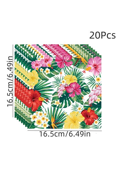 Choice green 20Pcs Hawaiian Cocktail Napkins, Tropical Style Hawaiian Themed ...