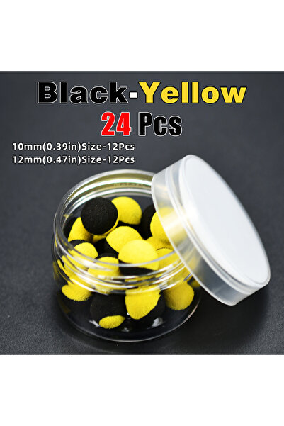 Choice طعم صيد سمك الشبوط الأوروبي من توبرانك، أسود وأصفر، كرة رغوية عائمة، ش...