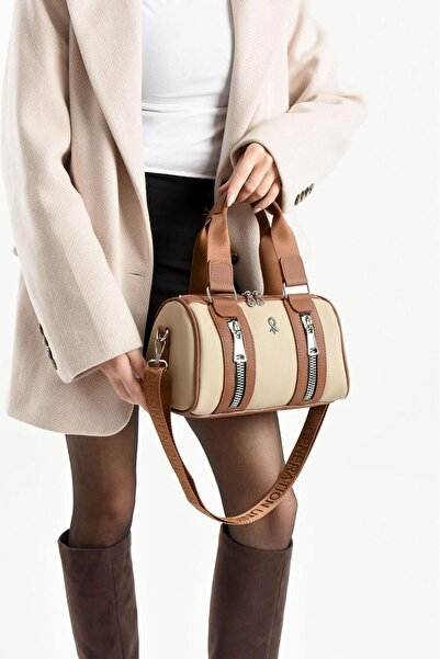 Mortanya Pablo Paneled Cylinder Lacoste Women's Shoulder Bag