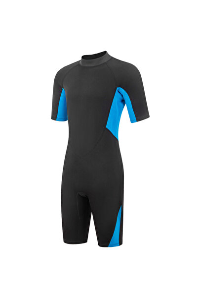 Choice L BlackBlue Men's Wetsuit 3mm Neoprene Short Sleeve One Piece Spring D...