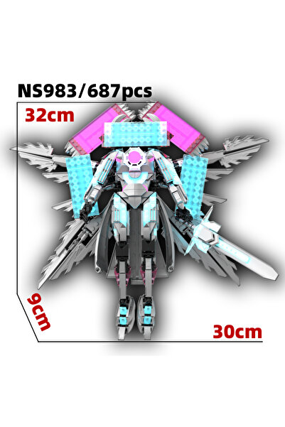 Choice4 983-687 قطعة من مكعبات بناء مرحاض سكيبيدي، لعبة مصور، رجل ساعة، متحدث...