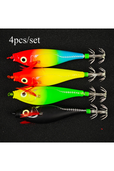 Choice مجموعة من 4 قطع من طُعم صيد الروبيان المتوهج من أكيبيك، طُعم صيد الأسم...