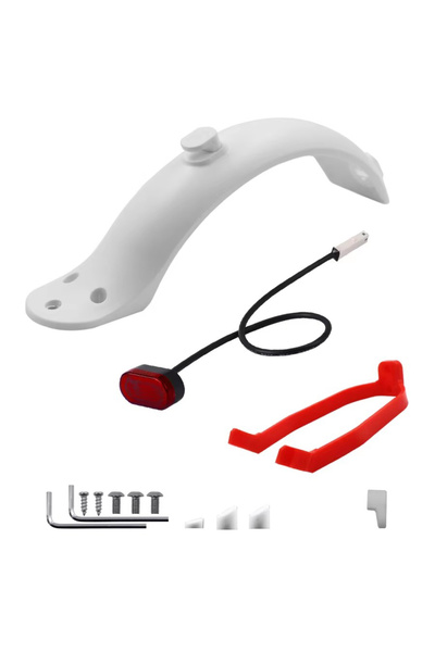 Choice B-WHITE Front Rear Fender for M365 Pro Electric Scooter Taillight Batt...