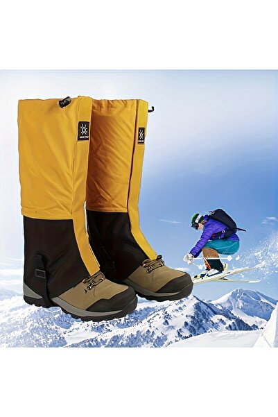 Choice غطاء ساق مقاوم للماء بلون أصفر داكن، مناسب للأنشطة الخارجية في قرية ثل...