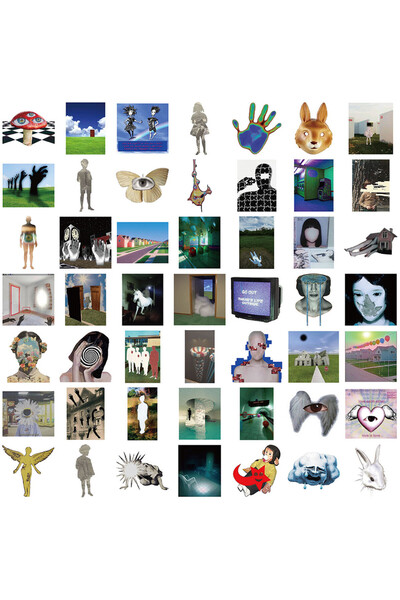 Choice ٥٠ قطعة من ملصقات جرافيتي كرتونية بتصميم دريمكور سايدي - ديكور مقاوم ل...