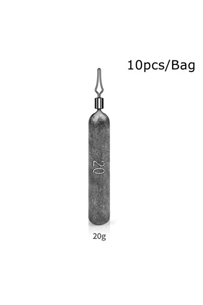 DUTRIEUX ١٠ قطع - ٢٠ غرامًا، ١٠ قطع جديدة من أثقال صيد الأسماك - ٣.٥ غرام/٥ غ...