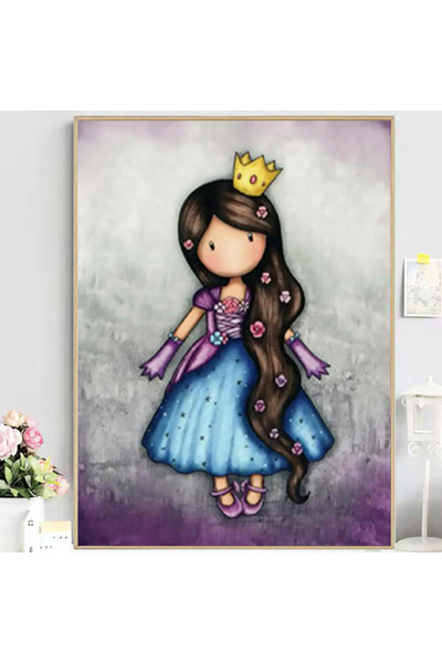 Choice5 Round 20X30CM CC2784 Character 5d Diamond Painting Set Cartoon Girl D...