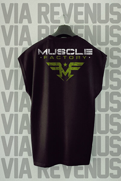Vordevia Muscle Factory Spate cu imprimeu Zero Sleeve bumbac 100% Sport tricou