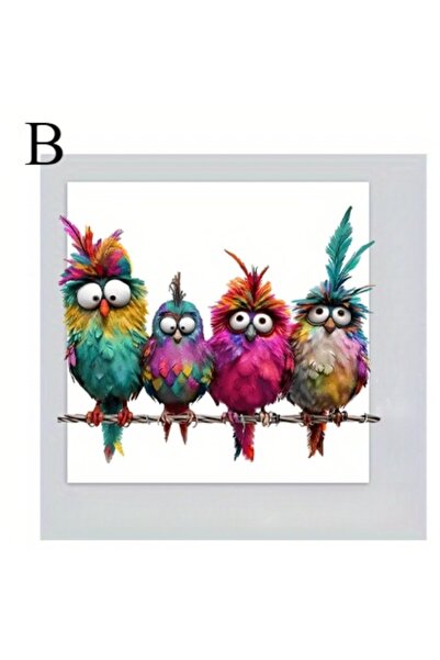 choice2 B 1PC ملصقات زخرفية إبداعية على شكل طائر مضحك للنوافذ الزجاجية والجدر...