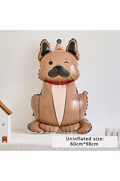 Choice بالون آخر من رقائق الألومنيوم على شكل كلب بولدوج ثلاثي الأبعاد (قطعة و...