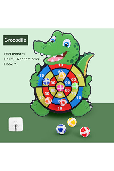 Choice Crocodile Dart Board for Kids with 3 Sticky Balls Indoor Outdoor Sport...