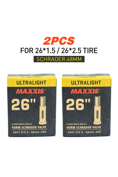 Choice8 MAXXIS 2pc26x1.5-2.5AV48 2pc Ultralight MAXXIS Bicycle Inner Tube All...