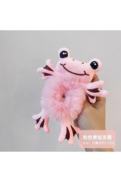 Choice ربطة شعر قطيفة على شكل ضفدع وباندا كاواي للبنات، ربطة شعر مرنة على شكل...