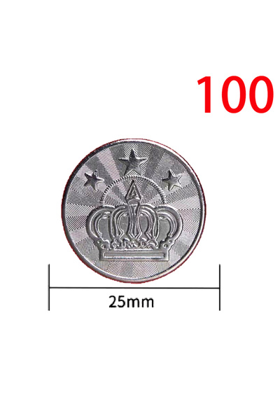 Choice 100 قطعة من العملات المعدنية المصنوعة من الفولاذ المقاوم للصدأ، مقاس 2...