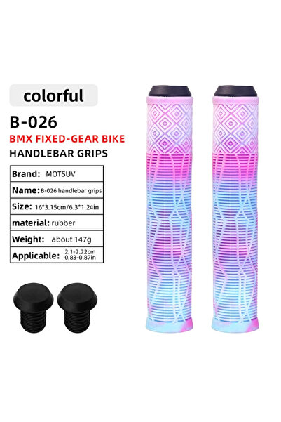 Choice مقابض دراجة ملونة مقاس 160 مم، مقابض دراجة جبلية مانعة للانزلاق، مقاوم...